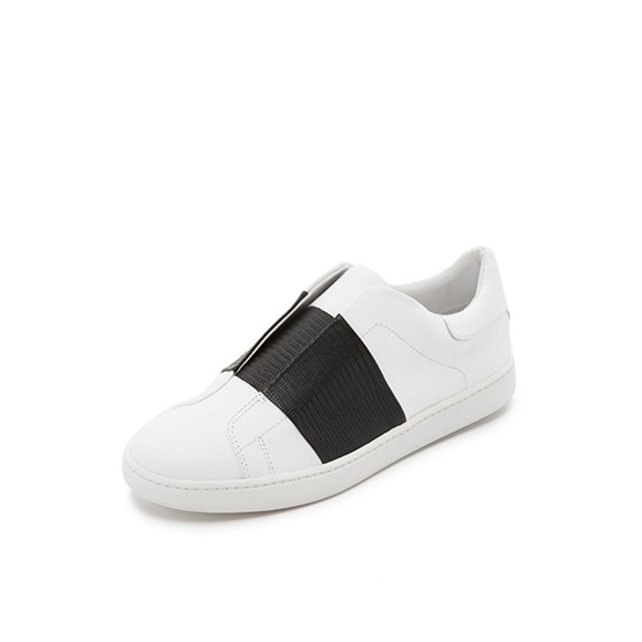 vince white slip ons